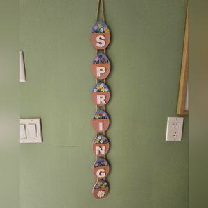 Celebrate Together Easter Spring Reversable Wall Decor Welcome Spring 11in New